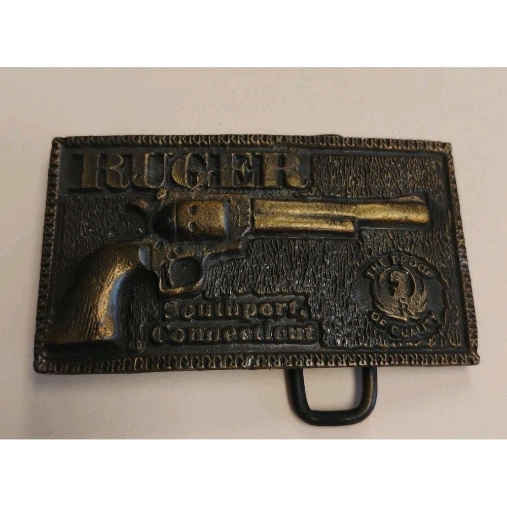 Ruger Revolver Commemorative Belt Buckle Vintage Southport CT